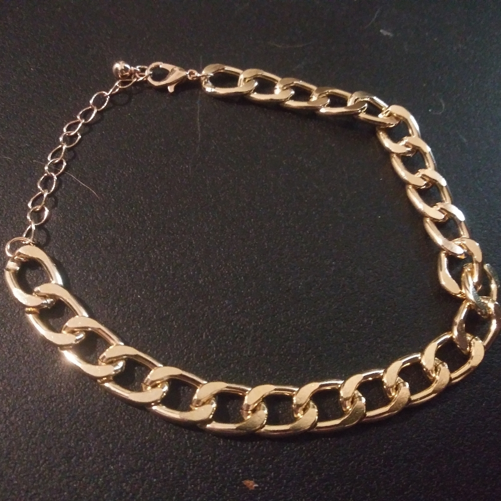 Golden chain anklet